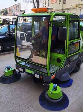 学机校景区扫机地家厂充电扫地68115车封闭式扫路厂家