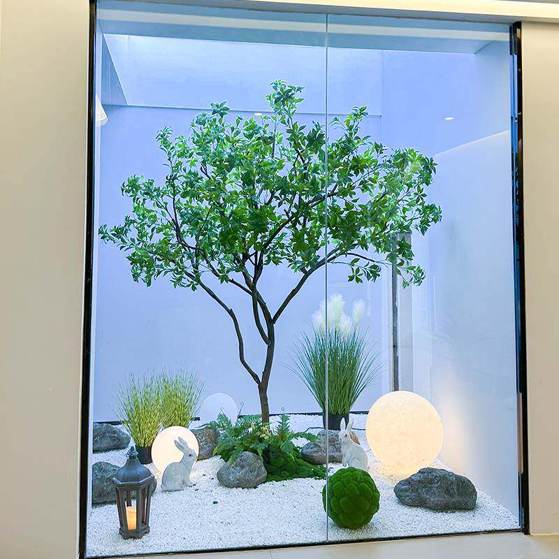 马醉植木仿真植物造景生室内装饰树仿绿大型树简假约吊钟树绿景观