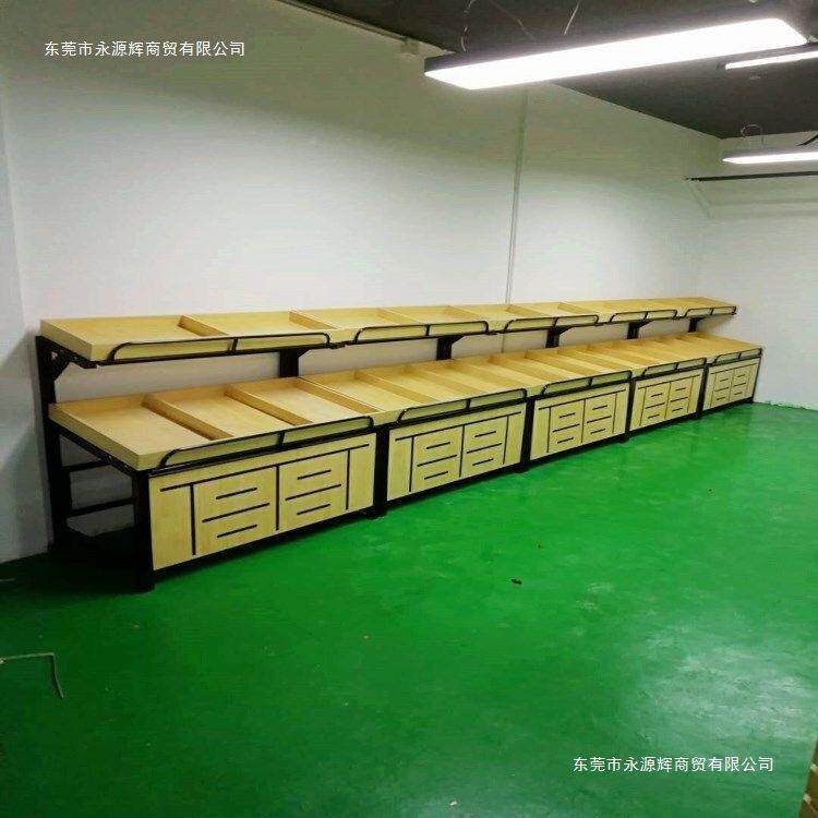 超水果货架生鲜展示架蔬市ETJ货架水果架钢木架干果货架金属菜等