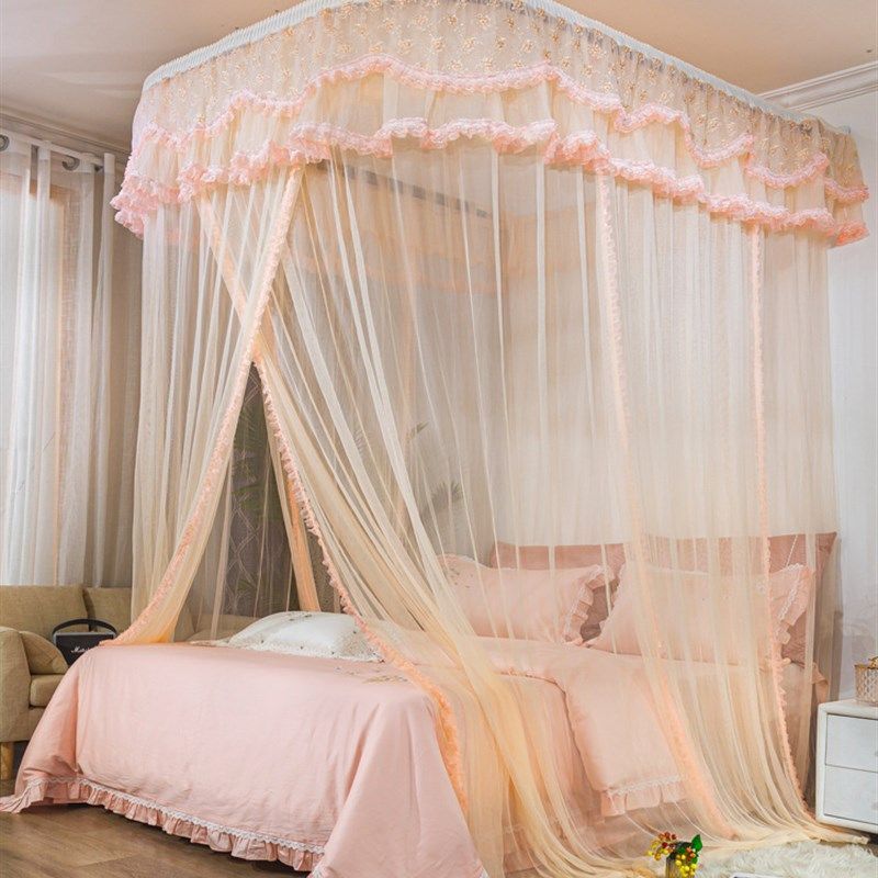 GJU8u型轨道导轨蚊帐新款家用加密加厚挂墙支架1.8米床