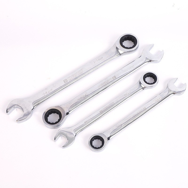 工厂直供棘轮扳手14件套 梅花呆扳手公制家用维修五金工具布袋装