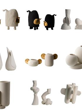 处轻奢简约陶瓷艺板居术花瓶摆件售CHY06072楼家工艺品软装样房插