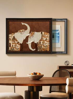 中古箱无品牌/风电表弱箱装饰画复古配电箱电闸强盒电电源箱遮丑