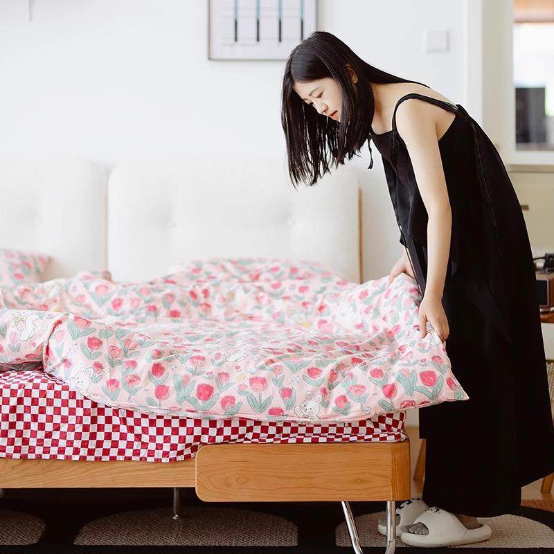 云朵床奶油风卧软包床主1.8.米实木床桃木双人樱床1RER5米原木床,标准件/零部件/工业耗材,车间地垫,淘宝优惠券,粉丝福利购,淘宝优惠卷