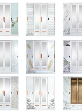 钢制衣柜纳简柜家用卧室挂衣架租屋出易组装防尘储KM-WD-07物柜儿