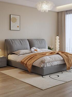 象耳XKD朵软包床意式极简奶床油风1.5大M1.米布艺网红布8艺床储物