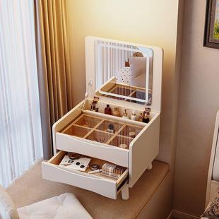 榻榻米妆桌纳柜一体小化户型迷你卧床室头化妆柜收实DUA木飘窗梳
