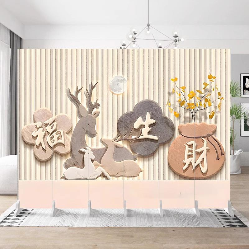 屏风正隔断客厅办公室折叠可欧式移酒动店饭店包间屏123风入户对