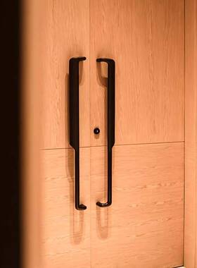 档现代简不锈钢玻璃门把手现货店酒办公室推拉大76179门极拉高手