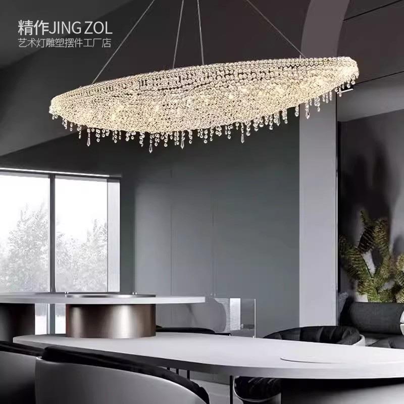 意大利餐厅水晶吊灯长店大酒D260堂艺装饰术前台形吧台埃及进口展