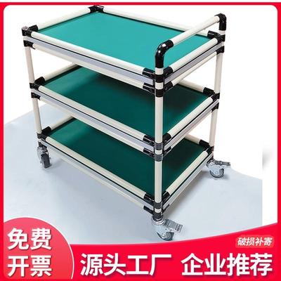 双力带围挡推周转车车间物动料小推车精益管可移工作台手车静防电