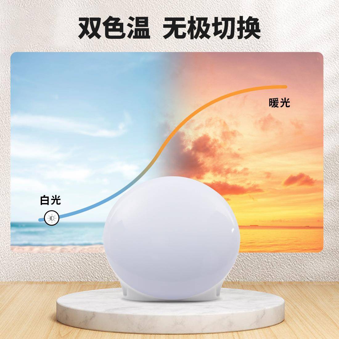 2郁025抑新款疗圆形SAD光灯缓解情绪理疗灯LED仿生太阳家JSK用光