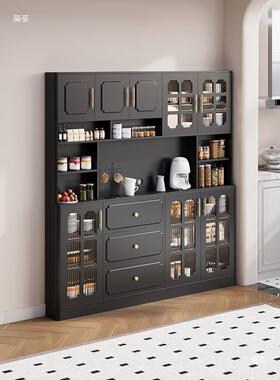 美式餐边柜靠墙柜一体边储物柜餐厅0cm窄JC-3542高3柜双层墙边置