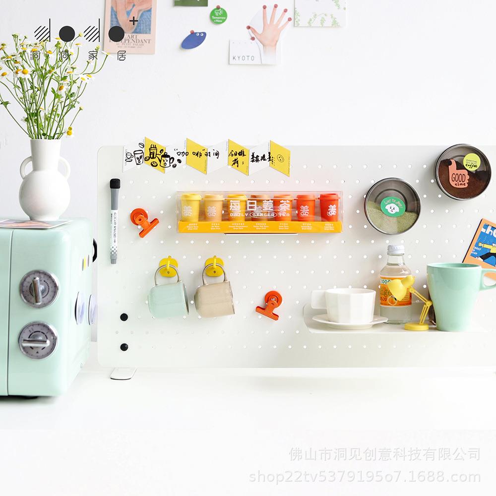 寸桌面立式洞大洞尺卧室办公室金属展EEH板示隔板台面收纳置物架