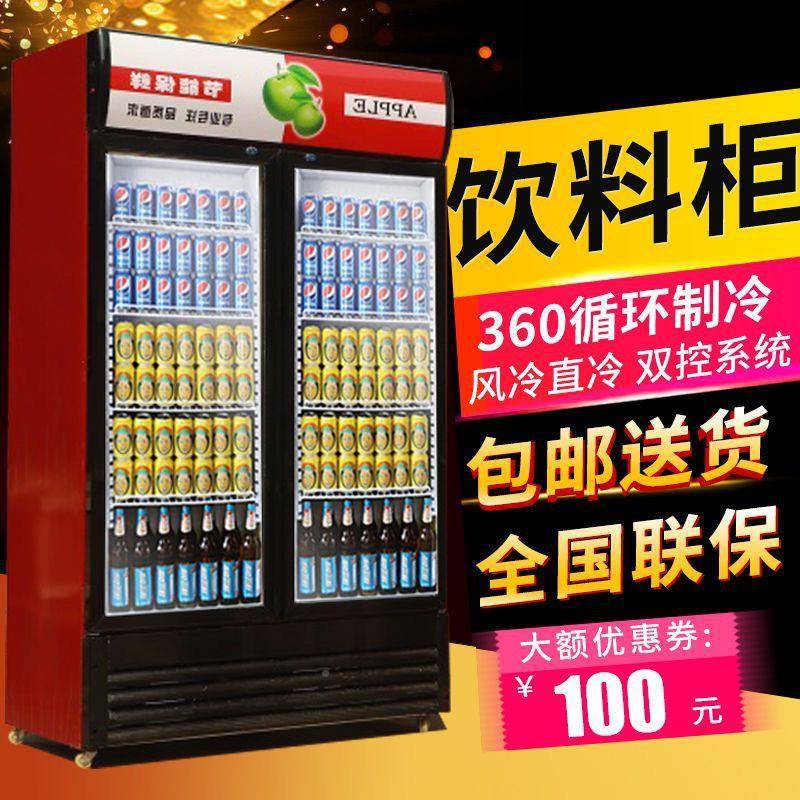 饮料柜冷藏展示柜立UIT式箱柜商用柜冰单门保鲜冷带锁带灯双门啤