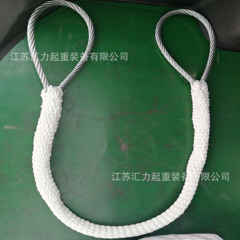 加12护钢丝绳索具5t6m套尼龙外包镀锌4合钢丝绳2mm组钢丝绳索具