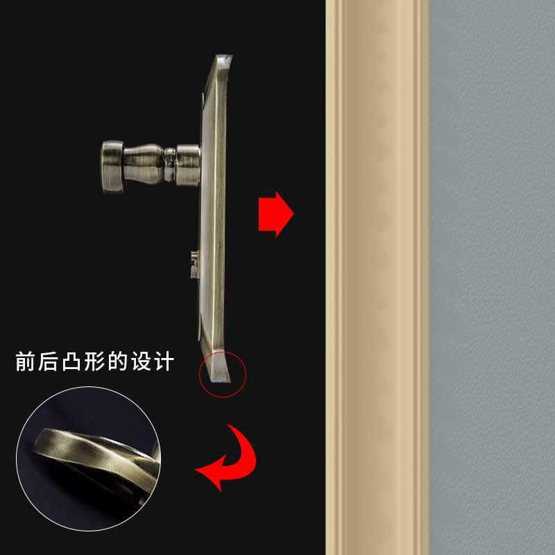 弧卫间门锁室内洗生手间单舌所凹厕面铝合金门锁把手形无钥KUA匙1