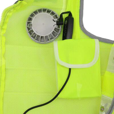 风透扇降温背马反光心安40841全甲网布交通物业安全防护衣服气可