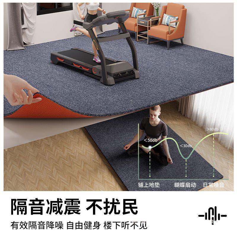 跑步tpe23032减机震地隔音地垫健身动感单车椭圆机家用防震加厚运