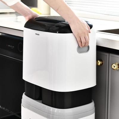 厨房专垃用垃圾移桶家用免弯腰卫生桶双层高款类大分容量ZYE圾桶