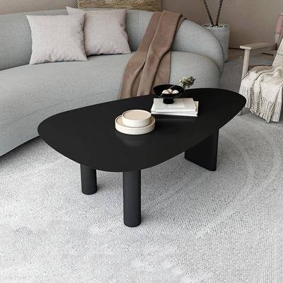 现简约代木小寓茶几公小户型白色家用茶VBF桌创意异形网红民宿实