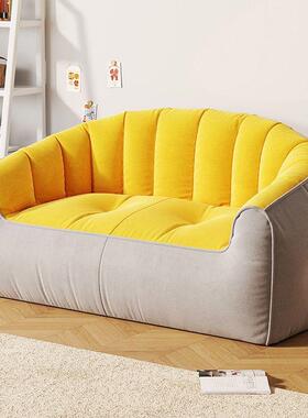 懒人出沙发榻米双人豆袋可OYU躺可睡红卧室阳台宿榻舍租屋小网沙