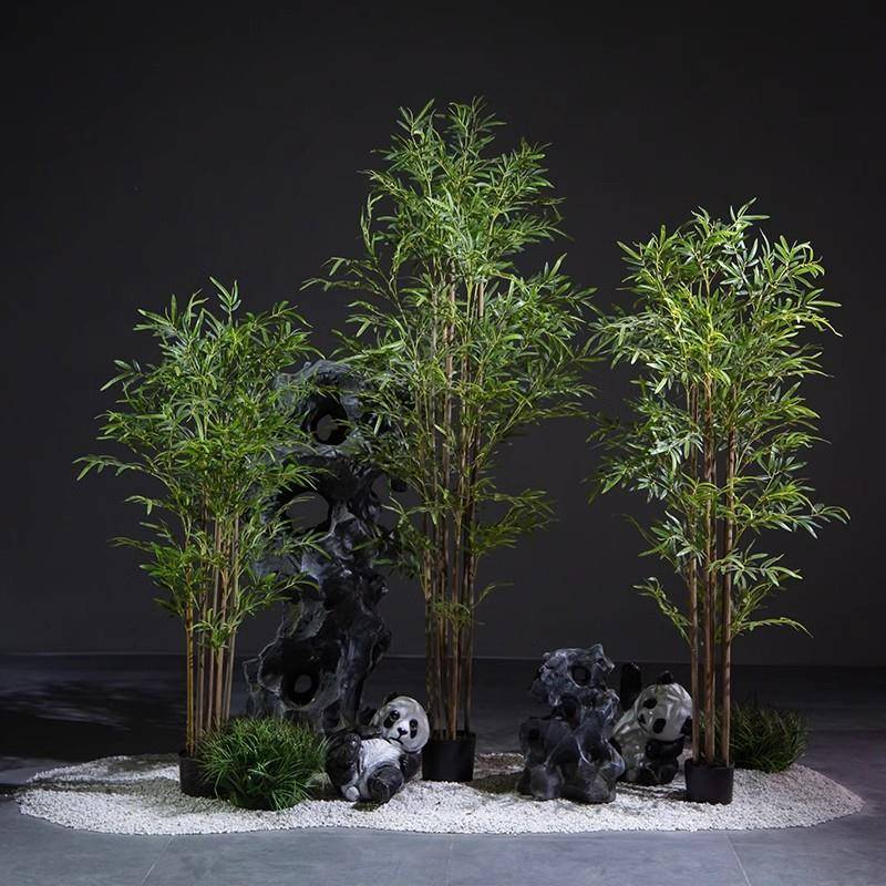 真竹造景屏风隔断室内装子饰假竹子高档细水毛竹新仿AIY式绿植景