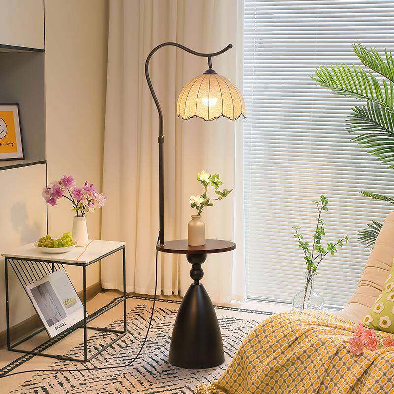 奶地油风置无品牌/物架一沙体落灯几客厅发旁边摆件氛围灯卧室床