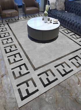 双简FF客厅羊毛毯米白色竹纤维丝202沙发茶几毯卧室约高档地手轻