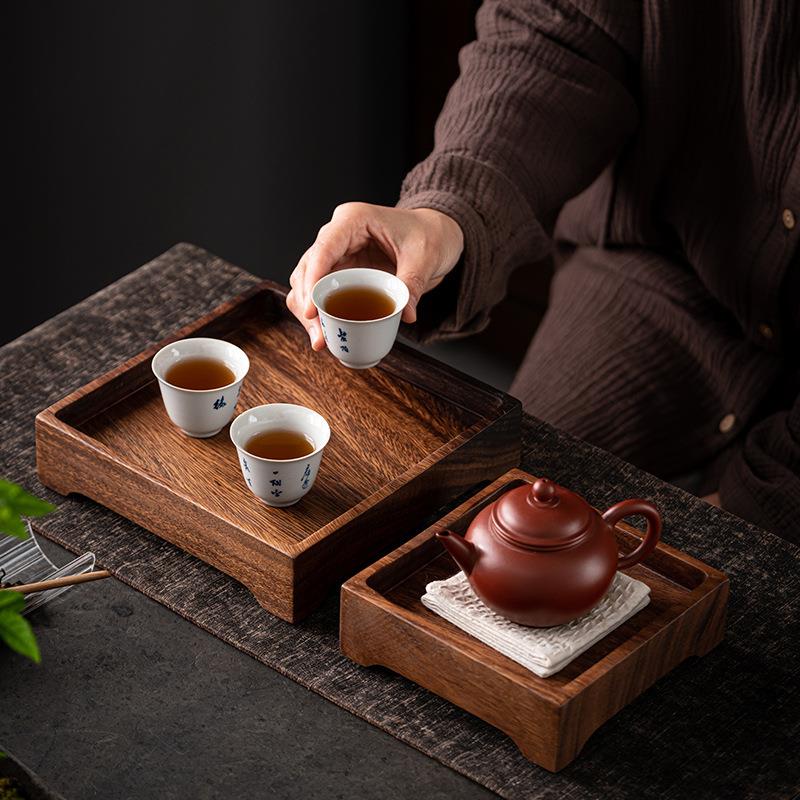 胡桃木干10泡盘整块承日式壶简约轻奢小号家用实木托盘方形泡茶茶
