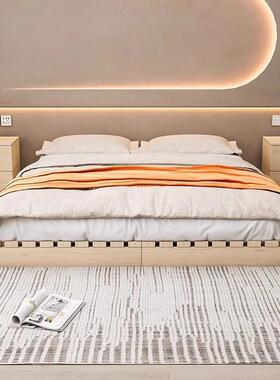 日式床架排20714骨架简地台床实木地铺床民床榻榻米约落地垫底座