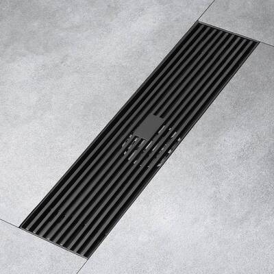 HIDEEP300*55地mm不KAD锈钢水钢长地漏卫生间大排条量防臭漏中间