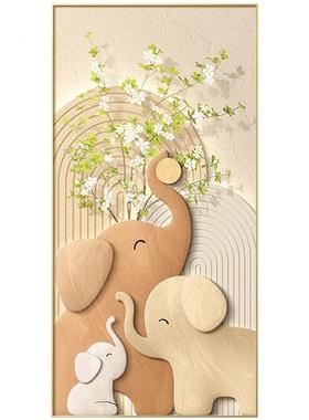 象入户玄关装饰版画0225大55455新款过道进门正对门壁画竖走廊尽