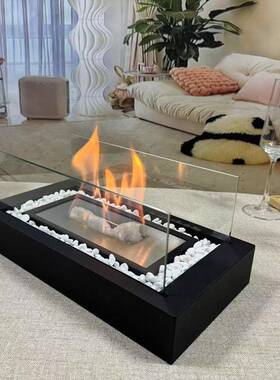 酒精壁炉桌面壁炉真100280火焰炉配件桌面厂酒精火炉现货真火壁家