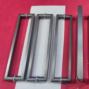 不公锈钢大门拉办室会议室玻手璃把手简约加厚BBL对装推拉门拉门