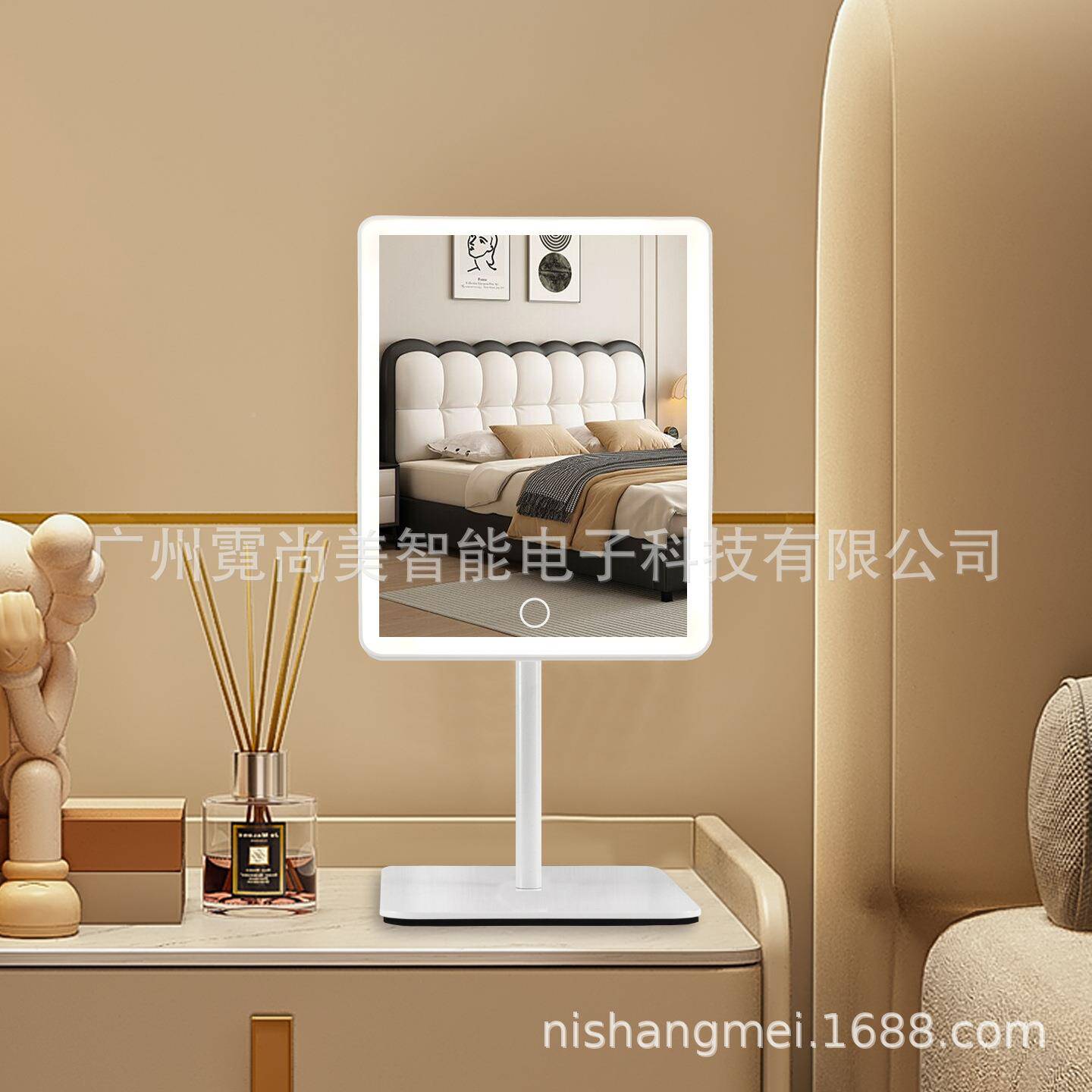 新款带灯光化妆便携可拆JZY卸高清补触镜摸L10.2寸ED补光镜