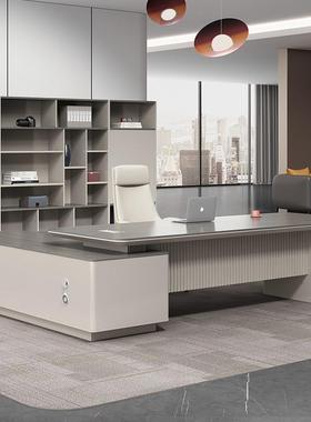 简组现代老板桌办约公桌38486椅合总经理主管桌裁桌子办公室家具