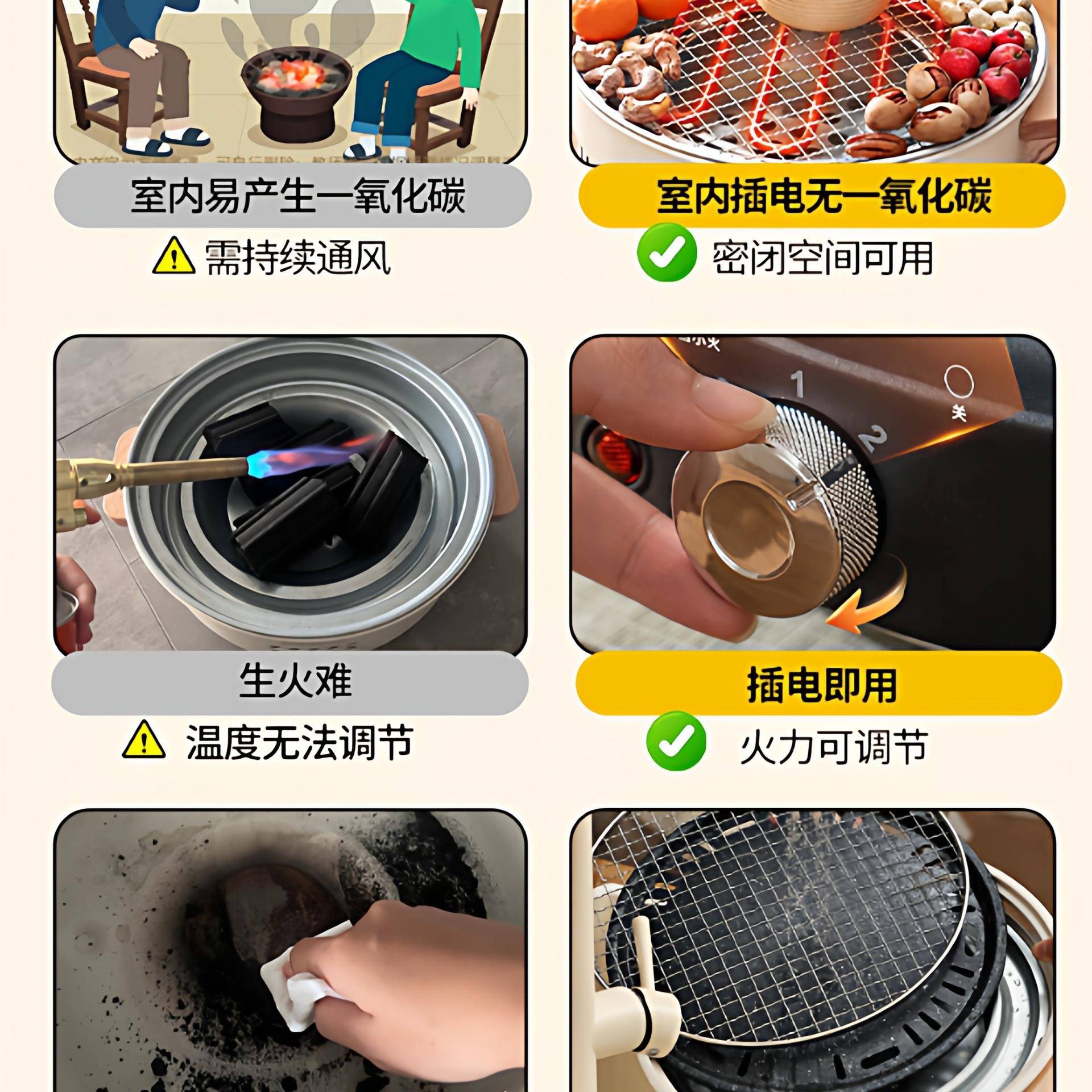 围器炉煮茶电炉烤火套装具全套烧烤炉子家用烤肉F98THJM9炉电碳两