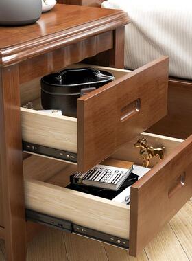 实木床头柜床室边柜收纳床头置创物柜床柜意式酒店卧AL666133意复