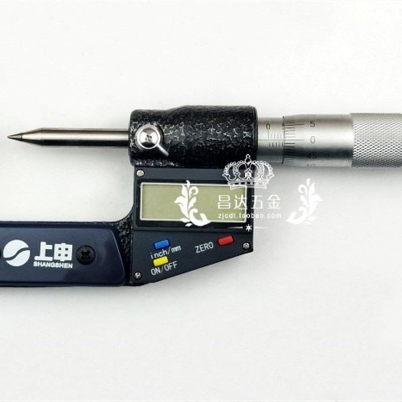 上申数显双尖头千分尺0-25mm精度0.001电子外径分厘卡螺旋测微器