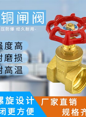 全铜闸阀开关4分6分1寸2dn15 20 25 32 50铜闸阀自来水总阀阀门40