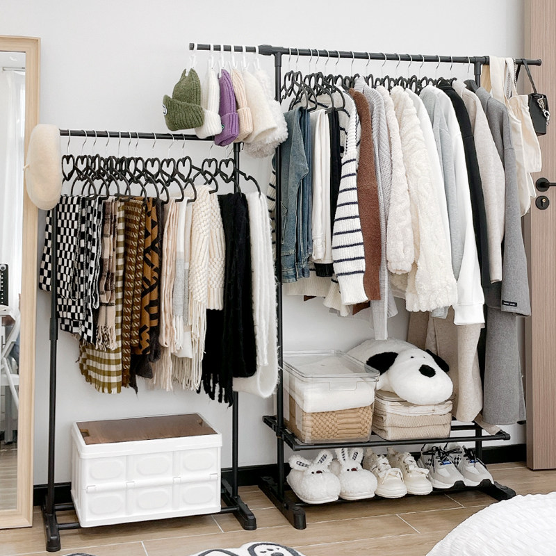 家用简易衣柜可移动落地衣架出租屋小型衣橱衣服置物架衣帽架