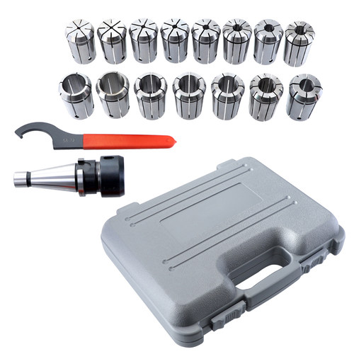 17件套铣刀夹头盒装 NT40-ER32数控刀柄套装弹性筒夹嗦咀套盒
