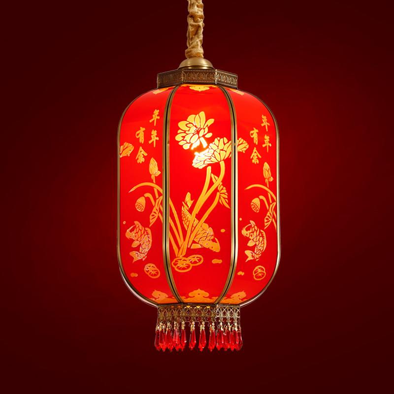 全铜宫灯阳台别墅中式灯笼中国风彷古福过年春节喜庆大门挂饰灯笼