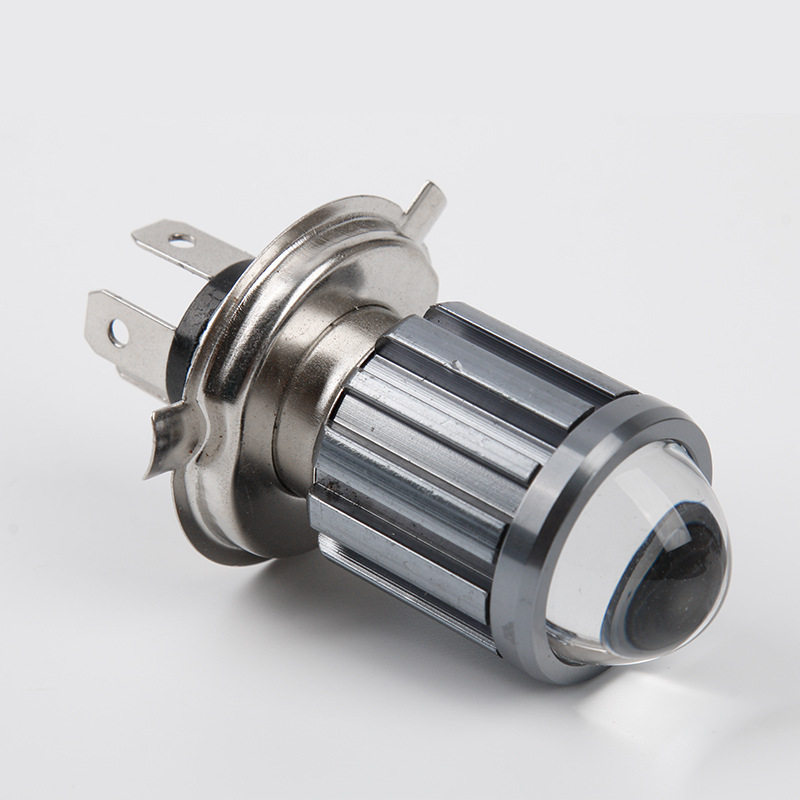 led摩托车大灯小钢炮黄白双色远近光射灯H6 H4摩托车灯高亮聚光