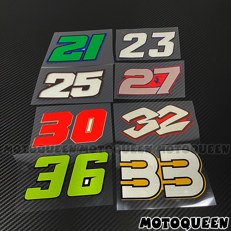 数字号码贴纸电动越野赛复古机跑车摩托车装饰油箱个性贴拉花反光