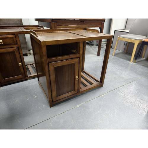 新中式茶边OWD水柜实木柜桃木边几侧边柜墙烧水茶桌茶台靠柜一胡