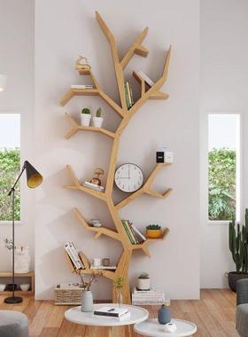 异LWM形书架简落地进门办公室物关卧室实玄木创意客厅墙上壁挂易