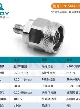 XINQ12189Y姆N公转SAM母不锈钢转接头18g频转接器50欧同轴射射频