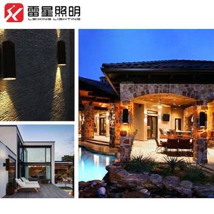 led外壁户灯室外双MEI头向上下照庭院灯防水墙壁过外墙道门灯柱